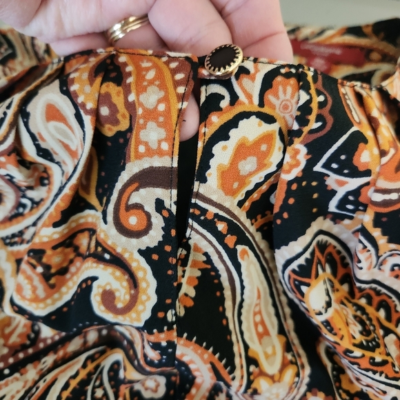 Liz Claiborne Paisley Print Dress. 3/4 sleeve Sz 18W - Picture 8 of 11